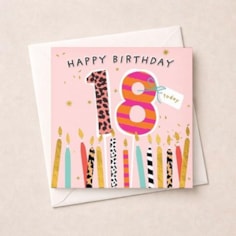 Age 18 Birthday Card - Birthday Candles