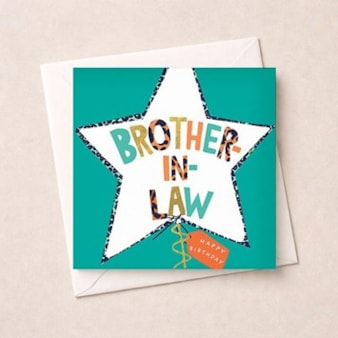 Brother-in-Law Birthday Card - Star Balloon Brother-in-Law Birthday Card - Star Balloon
