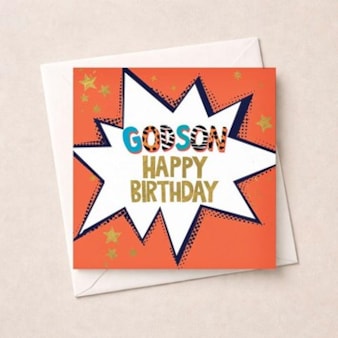 Godson Birthday Card - Spots & Stripes Godson Birthday Card - Spots & Stripes