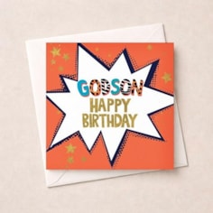 Godson Birthday Card - Spots & Stripes
