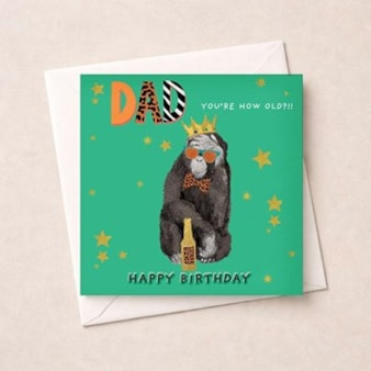 Dad Birthday Card - Gorilla