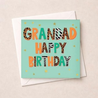 Grandad Birthday Card - Spots & Stripes Grandad Birthday Card - Spots & Stripes
