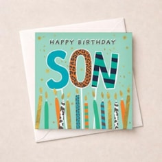 Son Birthday Card - Candles