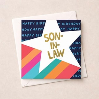 Son-in-Law Birthday Card - Star