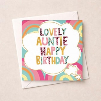Auntie Birthday Card - Lovely Auntie Auntie Birthday Card - Lovely Auntie