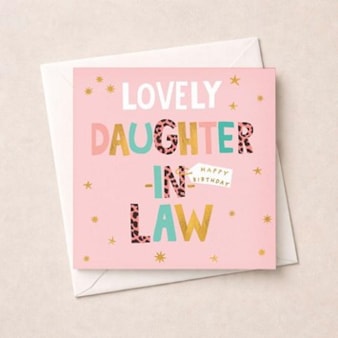 Daughter-in-Law Birthday Card - Lovely Daughter-In-Law Daughter-in-Law Birthday Card - Lovely Daughter-In-Law