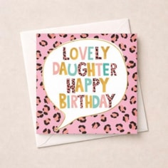 Daughter Birthday Card - Lovely Daughter