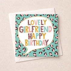 Girlfriend Birthday Card - Lovely Girlfriend Girlfriend Birthday Card - Lovely Girlfriend