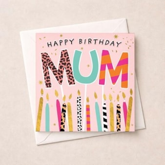 Mum Birthday Card - Candles Mum Birthday Card - Candles