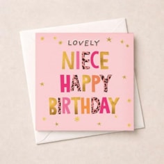 Niece Birthday Card - Lovely Niece Niece Birthday Card - Lovely Niece