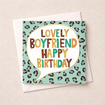 Boyfriend Birthday Card - Lovely Boyfriend Boyfriend Birthday Card - Lovely Boyfriend