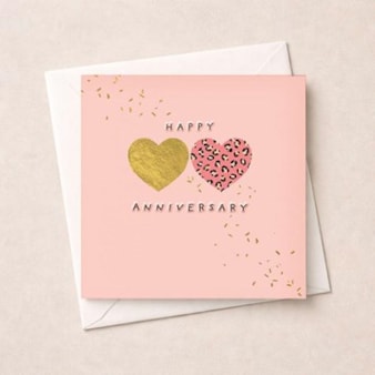 Anniversary Card - Pair Of Hearts
