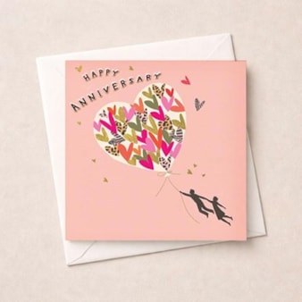 Anniversary Card - Balloon Of Hearts Anniversary Card - Balloon Of Hearts