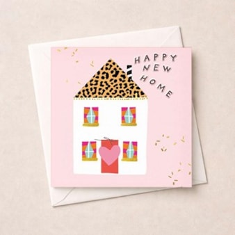 New Home Card - Pink Heart New Home Card - Pink Heart
