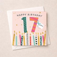 Age 17 Birthday Card - 17 Today Candles Age 17 Birthday Card - 17 Today Candles