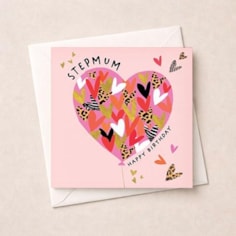 Stepmum Birthday Card - Balloon
