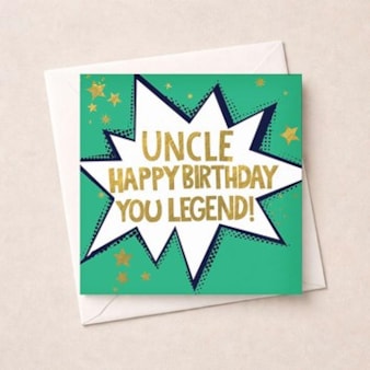 Uncle Birthday Card - Words Uncle Birthday Card - Words