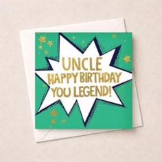 Uncle Birthday Card - Words