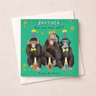 Brother Birthday Card - Chimps