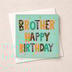Brother Birthday Card - Words Brother Birthday Card - Words