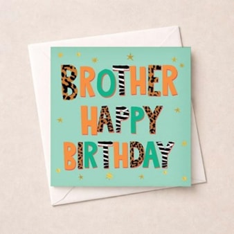 Brother Birthday Card - Words Brother Birthday Card - Words