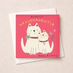 Granddaughter Birthday Card - Cats Granddaughter Birthday Card - Cats