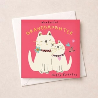 Granddaughter Birthday Card - Cats