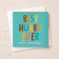 Husband Birthday Card - Words Husband Birthday Card - Words