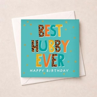 Husband Birthday Card - Words