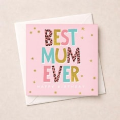 Mum Birthday Card - Words
