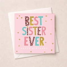 Sister Birthday Card - Words Sister Birthday Card - Words