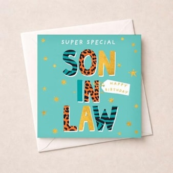 Son-in-Law Birthday Card - Words Son-in-Law Birthday Card - Words
