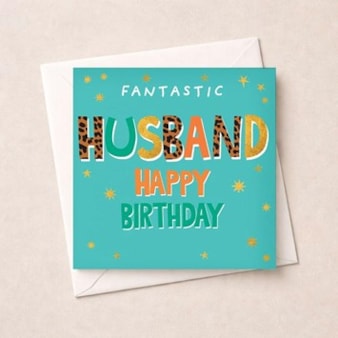 Husband Birthday Card - Words Husband Birthday Card - Words