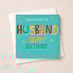 Husband Birthday Card - Words