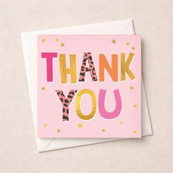 Thank You Card - Words Thank You Card - Words