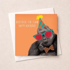 Brother-in-Law Birthday Card - Gorilla