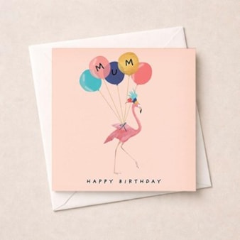 Mum Birthday Card - Flamingo