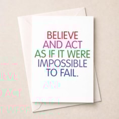 Just To Say Card - Believe And Act Just To Say Card - Believe And Act