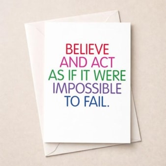 Just To Say Card - Believe And Act