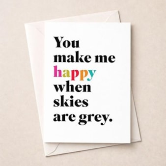 Just To Say Card - You Make Me Happy