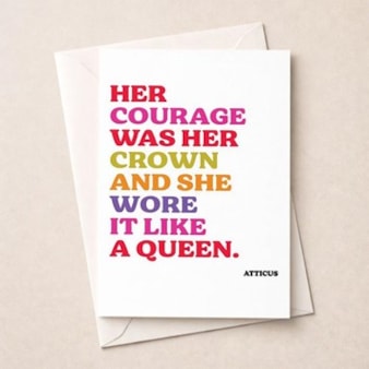 Just To Say Card - Her Courage Was Her Crown Just To Say Card - Her Courage Was Her Crown