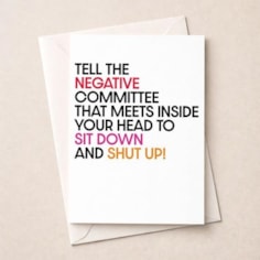 Just To Say Card - Tell The Negative Committee Just To Say Card - Tell The Negative Committee