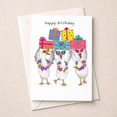 Birthday Card - Ducks With Presents Birthday Card - Ducks With Presents