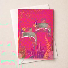 Open Card - Dolphins