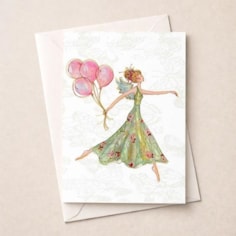 Open Card - Fairy With Balloons