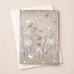 Open Card - Birds & Flowers