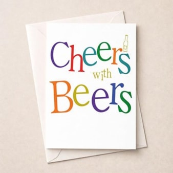 Congratulations Card - Cheers With Beers Congratulations Card - Cheers With Beers