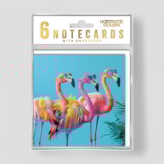 Hanging Notecard Set - Fancy Flamingos