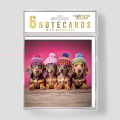 Hanging Notecard Set - Dachshund Wooly Hats