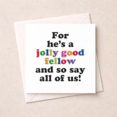 Birthday Card - Jolly Good Fellow Birthday Card - Jolly Good Fellow